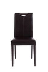 Danish Style Jídelní židle Curt (SET 2 ks), tmavě hnědá / tmavé dřevo