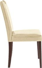 Danish Style Jídelní židle Curt (SET 2 ks), krémová / tmavé dřevo