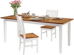 Danish Style Jídelní stůl Disa, 160 cm, bílá / borovice