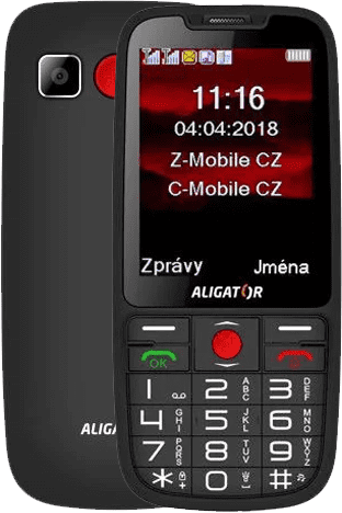 Aligator A890 GPS Senior, černý