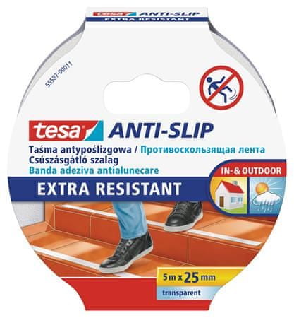 Tesa Protiskluzová páska "Anti-slip 55587", průhledná, 25 mm x 5 m