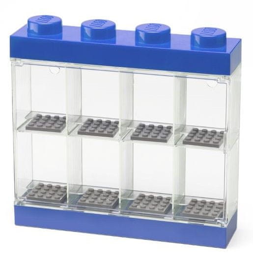 Levně LEGO Sběratelská skříňka na 8 minifigurek - modrá