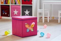 Love It Store It Úložný box na hračky s krytem a okénkem - motýl