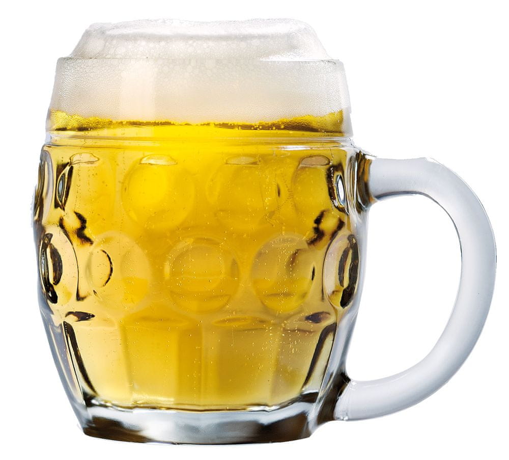 Pivní sklo "Tübinger" 0,5 l cejch, 6 ks - zánovní
