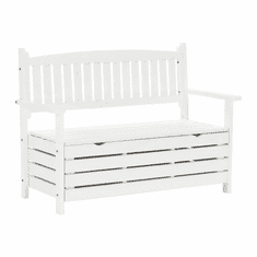 KONDELA Zahradní lavička, bílá, 123,5 cm, DILKA