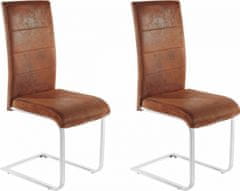 Danish Style Jídelní židle Koas (SET 2 ks), hnědá