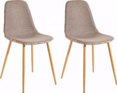 Danish Style Jídelní židle Cant (SET 2 ks), cappuccino