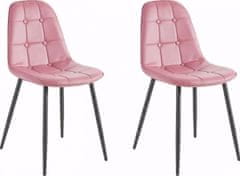 Danish Style Jídelní židle Titte (SET 4 ks), růžová