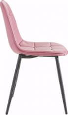 Danish Style Jídelní židle Titte (SET 4 ks), růžová
