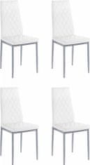 Danish Style Jídelní židle Bark (SET 4 ks), bílá