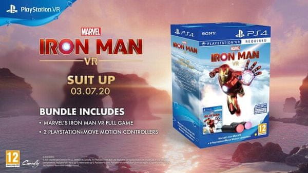 Sony Marvel’s Iron Man VR akční hra PlayStation Move controller PS4 VR PEGI12 marvel