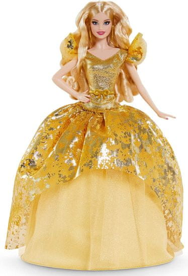 Mattel Barbie Vánoční panenka Blondýnka