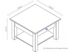 Danish Style Konferenční stolek Chico, 60 cm, tmavě hnědá