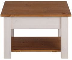 Danish Style Konferenční stolek Chico, 60 cm, bílá / borovice