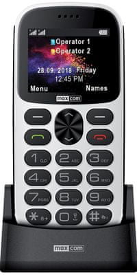 Maxcom MM471, mobil pro seniory, velká tlačítka, SOS kontakty, jednoduché ovládání