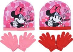 Sun City Čepice rukavice Minnie Mouse Girl sada 2ks Barva: RŮŽOVÁ 54