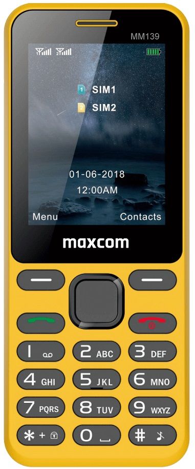 MaxCom MM139, žlutý