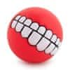 Pískací míček Smile 7,5cm Červená
