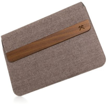 Woodcessories EcoPouch pouzdro na MacBook, ořešákové dřevo, ořech, dřevěné pouzdro, bavlna, přírodní materiály, ručně vyráběné