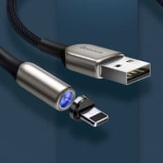 BASEUS Zinc magnetický kabel USB / Micro USB 2A 1m, fialový