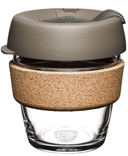 Keep Cup Cork Brew Latte XS 177 ml skleněný, světle šedá