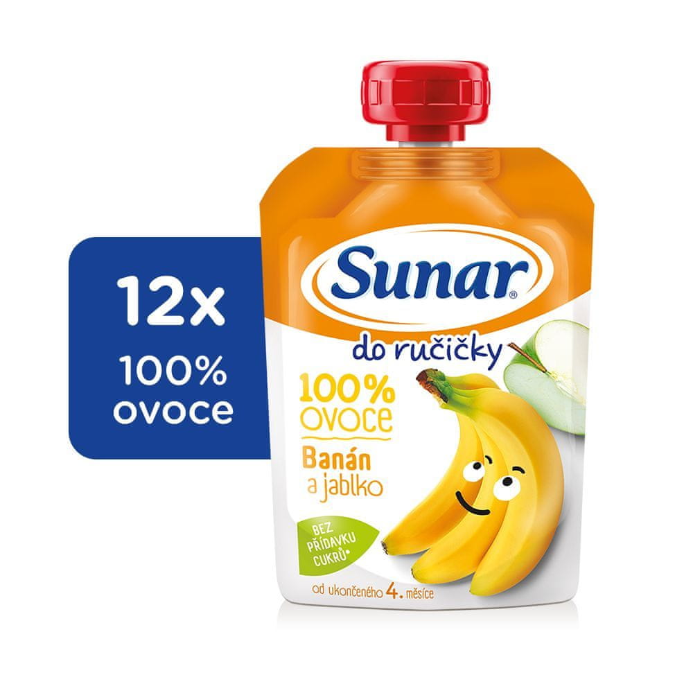 Levně Sunar Do ručičky ovocná kapsička banán 12 x 100 g
