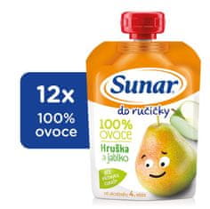 Sunar Do ručičky ovocná kapsička hruška 12 x 100 g