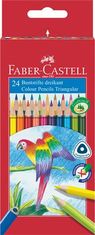 Faber-Castell Barevné pastelky "Parrot", 24 barev, trojhranné, 116544