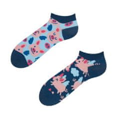 GMLS093 veselé ponožky kotníčkové - létající prasátka Barva: modrá, Velikost: 39-42