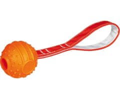 Trixie Soft strong míč na šňůře tpr termoplastová guma 7cm oranžový