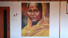 BaliTrade Obraz Žena náčelníka 160 cm, olej na plátně