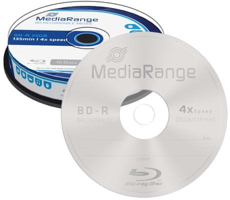 Blue-ray disky MediaRange, vysoká kapacita