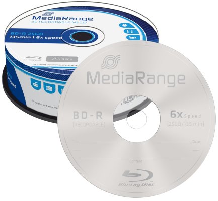Blue-ray disky MediaRange, vysoká kapacita