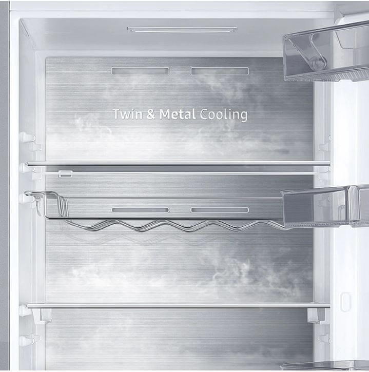 Samsung RB36R883PSR/EF kombinált hűtőszekrény Metal Cooling Plus technológia