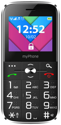 myPhone Halo C, mobil pro důchodce a slabozraké, velká tlačítka, čitelné písmo, SOS tlačítko, Braillovo písmo.