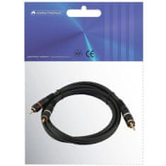 Omnitronic Kabel CC-09, propojovací kabel 2x 2 RCA zástrčka HighEnd, 90cm