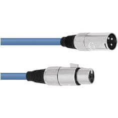 Omnitronic Kabel MC-50 XLR samec - XLR samice, modrý, 5m