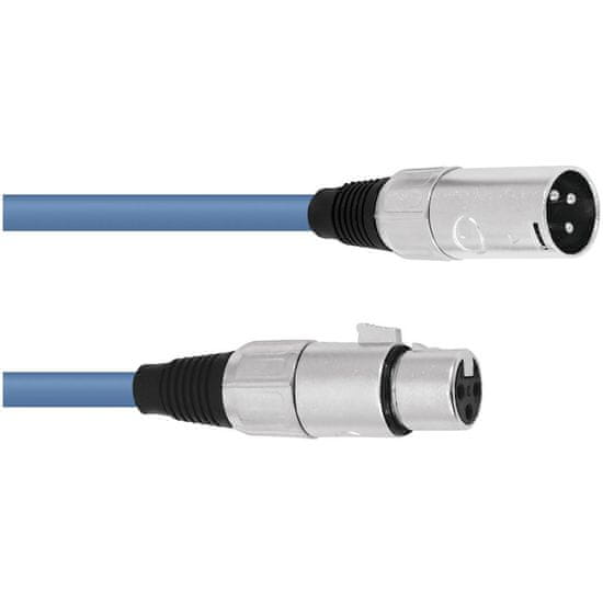 Omnitronic Kabel MC-50 XLR samec - XLR samice, modrý, 5m