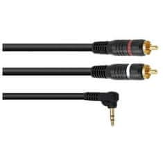 Omnitronic Kabel SKCW-5 Jack 3,5 stereo rohový - 2x RCA, 0,5m