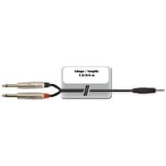 Omnitronic Kabel AC35-30 Jack 3,5 stereo - 2x Jack 6,3 mono, 3 m