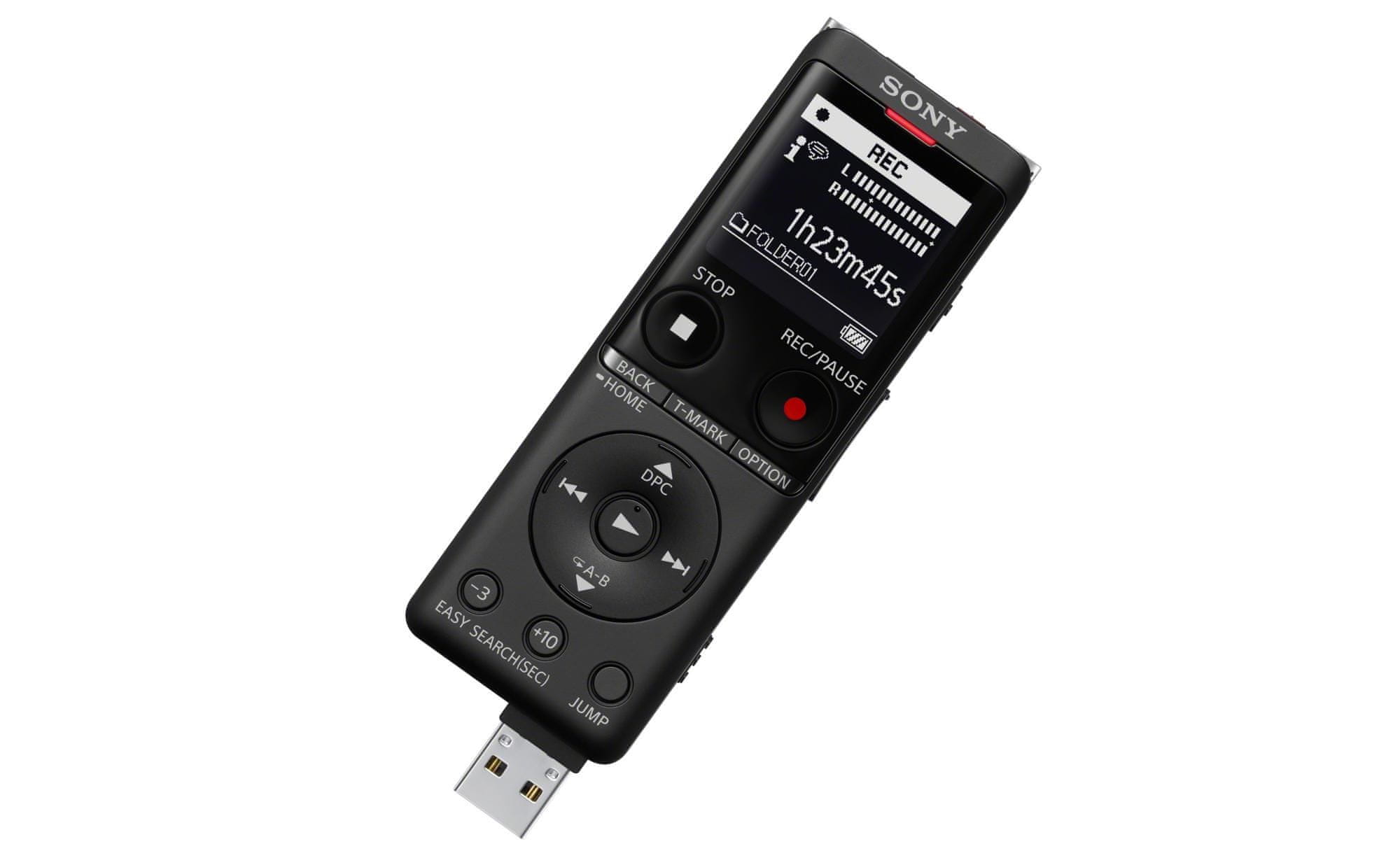 digitální diktafon 4GB Sony ICD-UX570B přímé připojení k PC