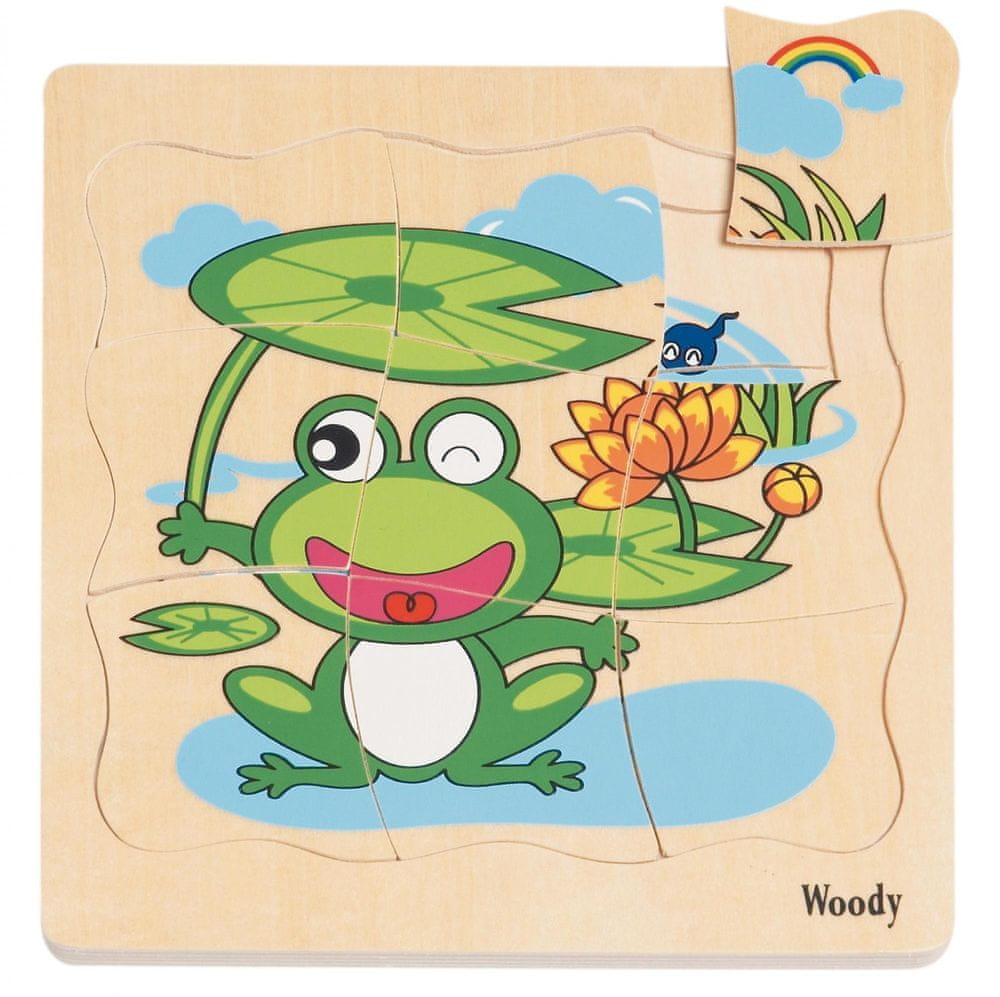 Woody Puzzle na desce Vývoj žáby