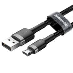 BASEUS Cafule kabel USB / Micro USB 2A 3m, černý/šedý