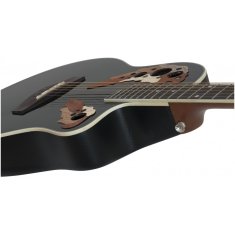 Dimavery OV-500, elektroakustická kytara typu Ovation, černá