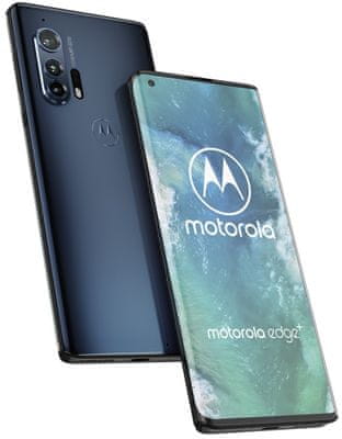 Motorola Edge+, velký zaoblený OLED displej, Full HD+, 90 Hz, HDR10+, čtyřnásobný fotoaparát, ultraširokoúhlý, mobilní síť 5G, dlouhá výdrž baterie, výkonný, rychlý, vlajková loď