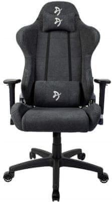 Gaming kolečková židle Arozzi Torretta Soft Fabric, tmavě šedá (TORRETTA-SFB-DG) nastavitelné opěradlo područky