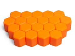 Escape6 sada 20 kusů 19'' oranžových ozdobných a ochranných krytů hlav kolových šroubů