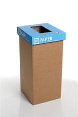 Koš na tříděný odpad PAPER, recyklovaný, modrá, 20 l