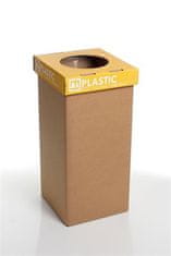 RECOBIN Koš na tříděný odpad PLASTIC, recyklovaný, žlutá, 20 l