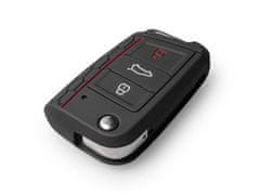 Escape6 černé ochranné silikonové pouzdro na klíč pro VW/Seat/Škoda novější generace, s vystřelovacím klíčem